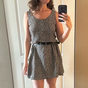 Vintage silk leopard print dress